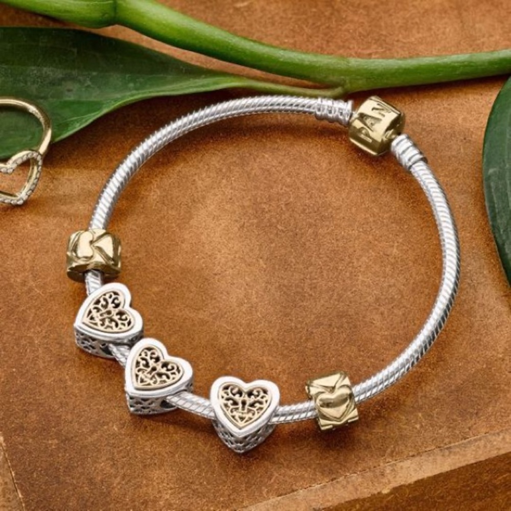 PANDORA Locked Hearts Charm